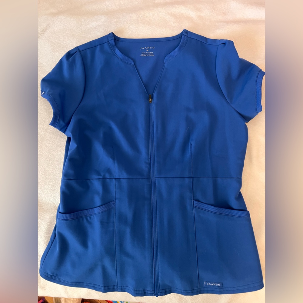 Jaanuu Royal Blue Zip-Up Top
